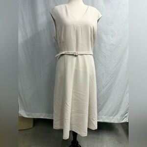 Ann Taylor Elegant Ivory Midi Dress